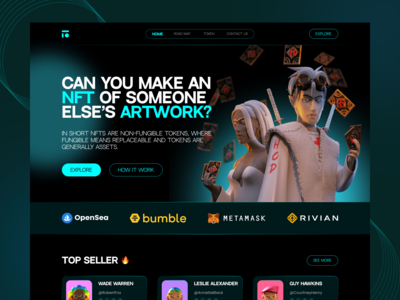 NFT Marketplace - 登陆页面设计(NFT Marketplace - Landing Page Design)