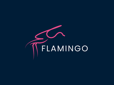 火烈鸟标志模板(Flamingo Logo Template)