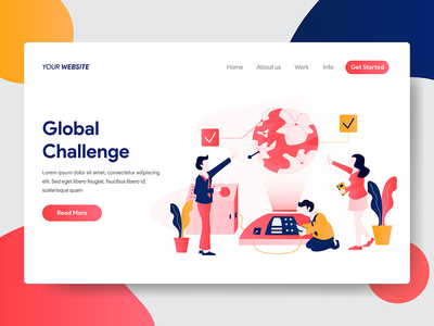 全球挑战矢量图(Global Challenge Vector illustration)