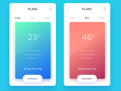 订阅计划卡模板(Subscription Plans Card Template)
