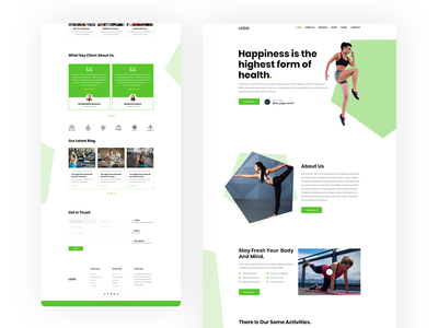 健身瑜伽模板/登陆页面(Fitness yoga templates/Landing page)