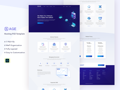 SaaS 托管和 PSD 模板(SaaS Hosting & PSD Template)