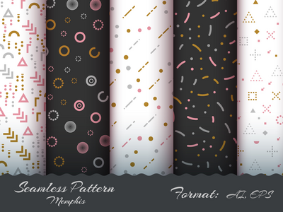 设置孟菲斯无缝模式(Set Memphis Seamless Pattern)