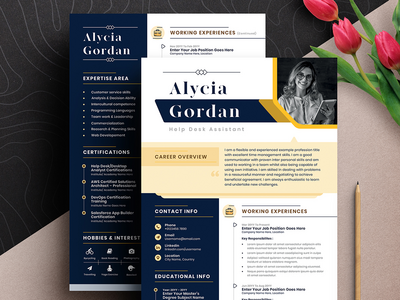 现代创意简历简历模板(Modern Creative Resume Cv Template)