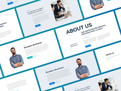 创意关于我们部分模板-设置 1(Creative About Us Section Template - Set 1)