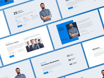 创意关于我们部分模板-设置 2(Creative About Us Section Template - Set 2)