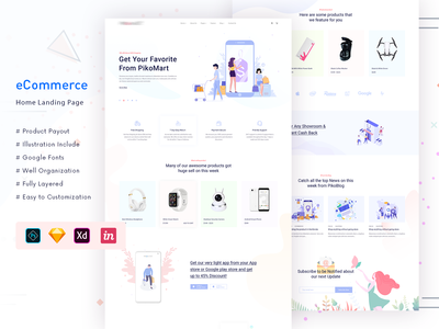 电子商务登陆页面(eCommerce Landing Page)