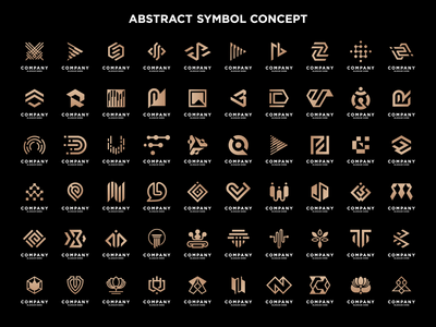 抽象符号标志设计概念(Abstract Symbol logo designs concepts)