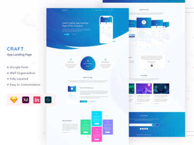 应用登陆页面 - 工艺(App Landing Page - Craft)