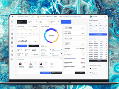 Admin Dashboard Crypto Balance Ui 套件(Admin Dashboard Crypto Balance Ui kit)