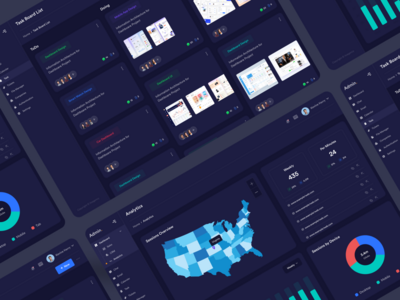 管理面板仪表板 - 深色 (V-3)(Admin Panel Dashboard -Dark (V-3))