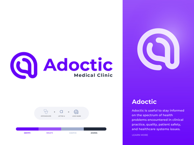 狂热标志设计 ||医疗诊所标志设计(Adoctic Logo Design || logo design for Medical Clinic)