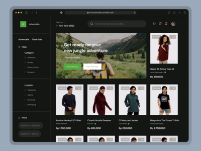Adventelia - 冒险商店仪表板（黑暗模式）(Adventelia - Adventure Store Dashboard (Dark Mode))