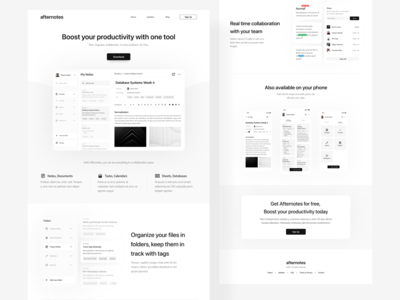 后记 - 协作平台网站登陆页面(Afternotes - Collaboration Platform Website Landing Page)