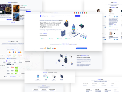 比特币加密货币和 ICO 登陆页面(Bitcoin Cryptocurrency and ICO Landing Page)