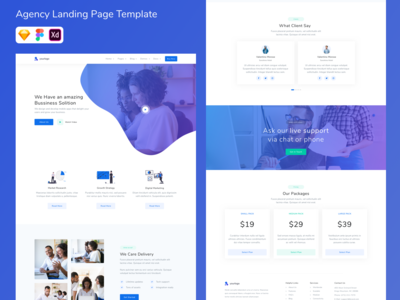 代理登陆页面模板(Agency Landing Page Template)