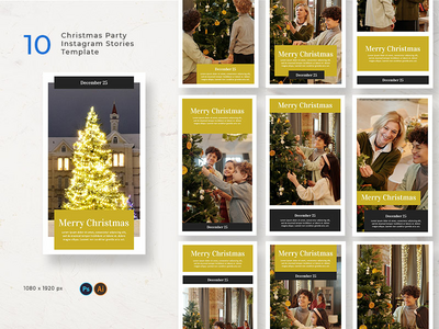 圣诞派对 Instagram 故事(Christmas Party Instagram Stories)