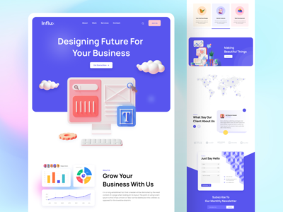 数字代理登陆页面设计(Digital Agency Landing page Design)