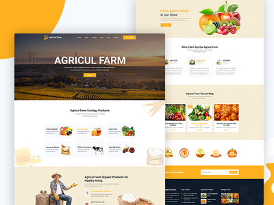 AgriculFarm - 农业和有机食品 PSD 模板(AgriculFarm - Agriculture & Organic Food PSD Template)