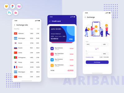 AiriBank - 金融移动应用程序 UI 套件(AiriBank - Finance Mobile App UI KIT)