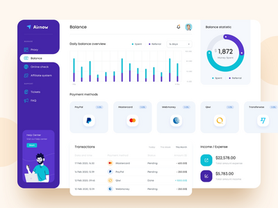 Airnow – 平衡仪表板设计(Airnow – Balance Dashboard Design)