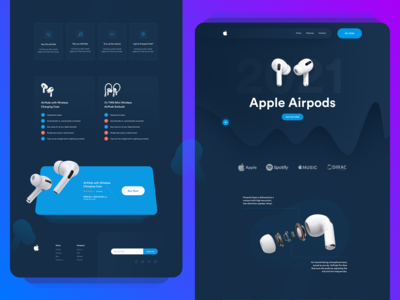 产品登陆页面设计 - Apple Airpods Pro(Product Landing Page Design - Apple Airpods Pro)