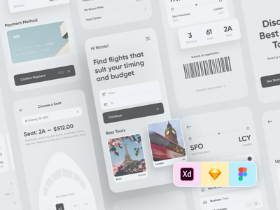 票务 App 概念设计（航空）(Ticket App Concept Design (Air))