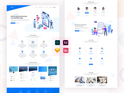 应用登陆模板（所有软件）(App Landing Template (All Software))