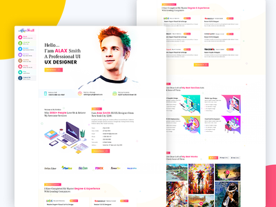 个人简历简历PSD模板。(Personal CV Resume PSD Template.)