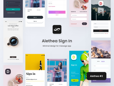 Alethea - 登录移动 UI 工具包 (#2)(Alethea - Login mobile UI Kit (#2))