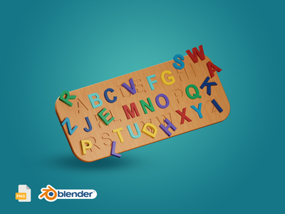 蒙台梭利婴儿玩具的 3D 字母拼图(3D Alphabet Puzzle for Montessori Baby Toys)