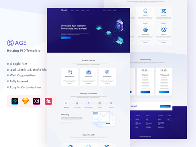 SaaS 托管登陆页面(SaaS Hosting Landing Page)
