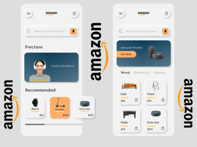 亚马逊重新设计挑战赛（风格新拟态）(Amazon Redesign Challenge (Style Neumorphic))