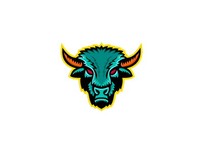 美洲野牛头体育吉祥物(American Bison Head Sports Mascot)