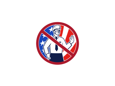 没有免疫美国标志图标不得进入(No Entry Without Immunization USA Sign Icon)