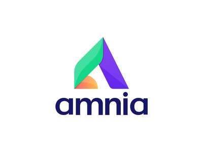 现代标志-Amnia标志设计-一封信(Modern Logo - Amnia Logo Design - A Letter)
