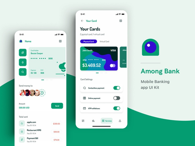 银行间 - 手机银行 UI 套件(Among Bank - Mobile Banking UI Kit)