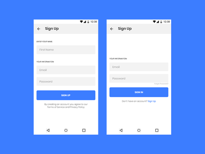 注册用户界面(Sign Up UI)