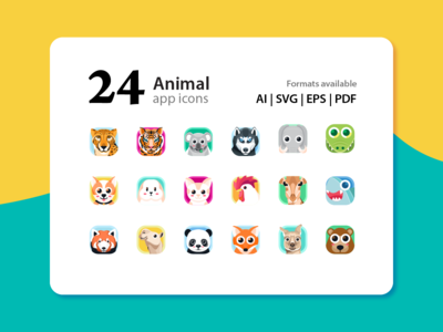 动物应用程序图标(Animal App Icons)