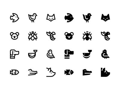 44 个动物图标(44 Animal icons)