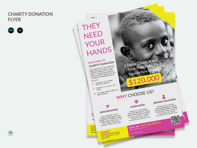 社会 - 慈善捐赠传单(Social - Charity Donation Flyer)