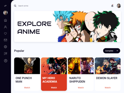 动漫仪表板设计(Anime Dashboard Design)