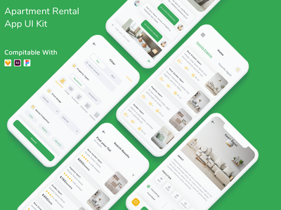 公寓租赁应用程序 UI 套件(Apartment Rental App UI Kit)