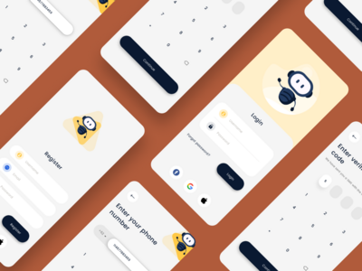 登录和注册流程概念屏幕(Sign in and Sign up flow concept screens)
