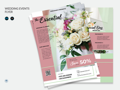 日期 - 婚礼策划传单(Date - Wedding Planner Flyer)