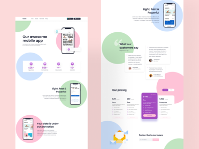 应用展示登陆页面(App showcase landing page)