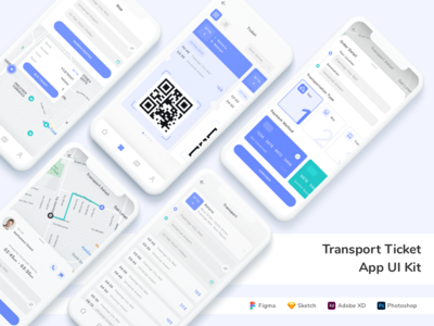 交通票应用程序 UI 套件(Transport Ticket App UI Kit)