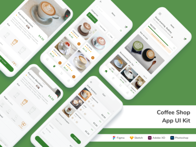 咖啡店应用程序 UI 套件(Coffee Shop App UI Kit)