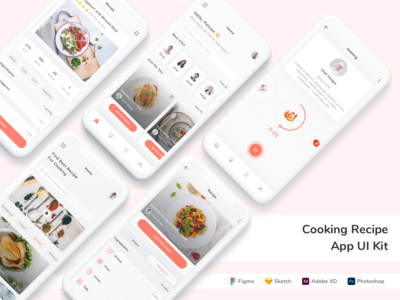 烹饪食谱应用程序 UI 套件(Cooking Recipe App UI Kit)