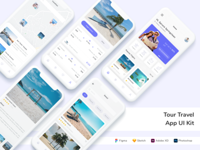 Tour Travel App UI 套件(Tour Travel App UI Kit)